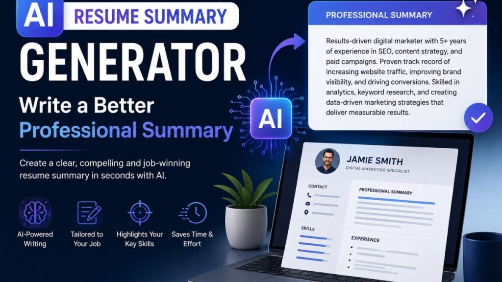 AI Resume Summary Generator: Write a Better Professional Summary ai resume summary generator