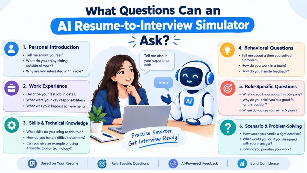 AI Resume-to-Interview Simulator: Turn Your Resume Into a Personalized Mock Interview what questions can an ai resume to interview simulator ask