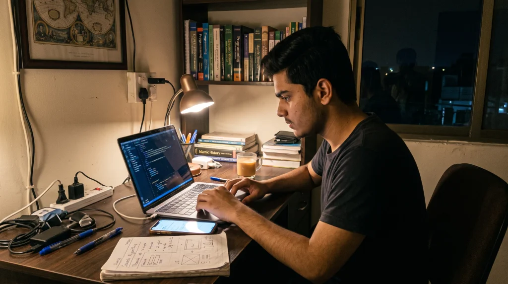 Who is Abdullah Butt? Inside the Life, Career, and Vision of the Pakistani Tech Mentor infolopia feature showing abdullah butt mastering html css javascript and digital marketing skills